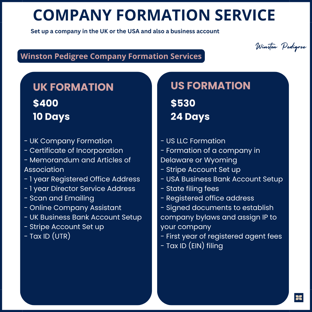 UK & USA Company Formation Service – Winston Pedigree